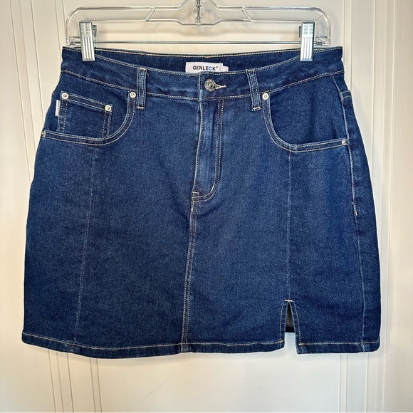 Denim Skort with Slit for Casual Wear size large - Picture 1 of 13